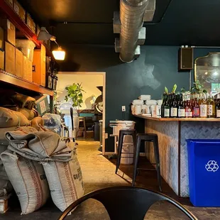 Inside near bar