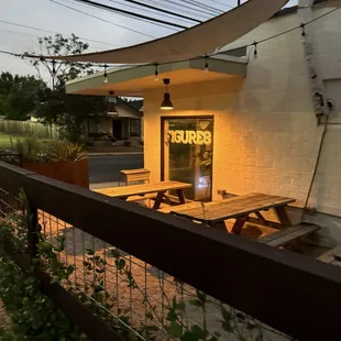 outside