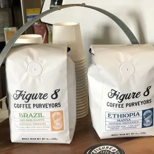 two bags of coffee
