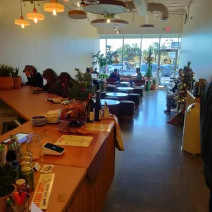people sitting at tables