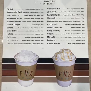 two cups of ice cream