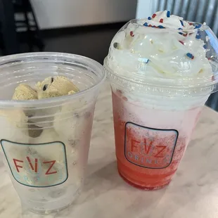 Chocolate chip cookie dough and firework