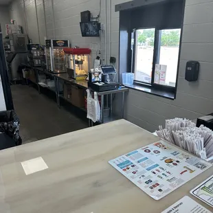 Drive-thru window from inside.