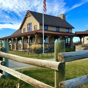 american flag in front