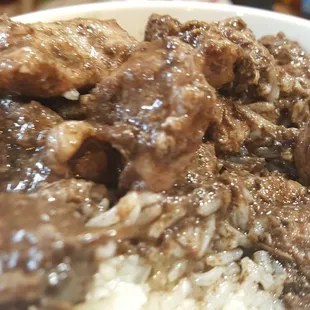 Dinuguan with steamed rice at home (11/7/20)