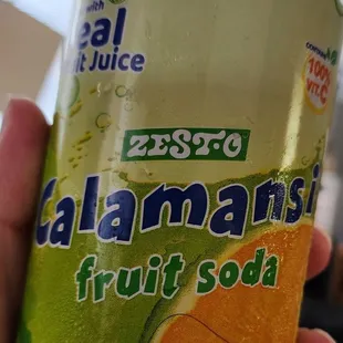 Hands down better than 7-Up or Sprite. This Calamansi soda is from Zest-O in Quezon City/Metro Manila. Bright, citrus flavor! (7/16/23)