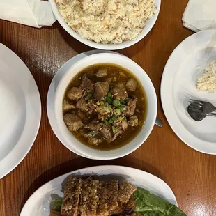 Pork Adobo and Lechon Kawali