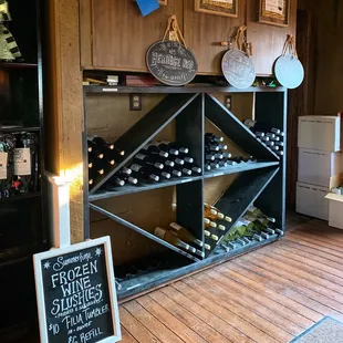 Selection of bottles for sale.