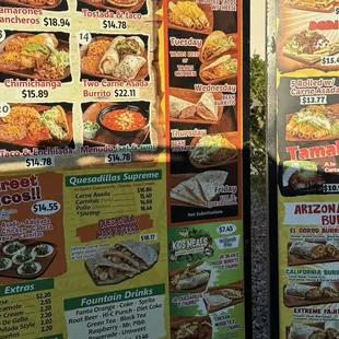 Value menu for Mon-Fri