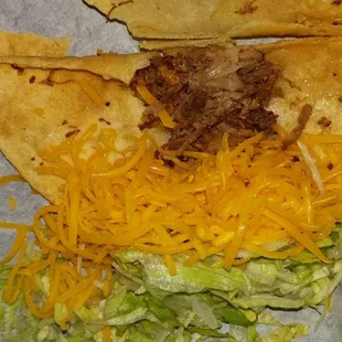 The edible portion of my taco