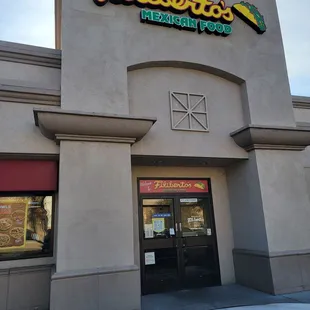 the front of the restaurant