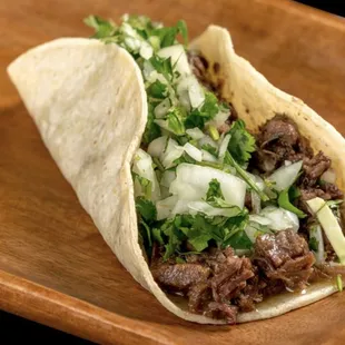 a beef taco