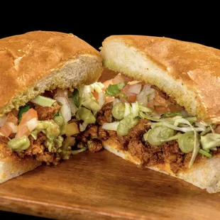 a cut in half sandwich