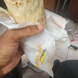 The burrito looks like it has size, but wait for it.