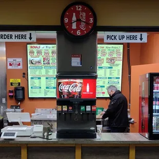 View towards the service counter