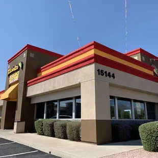 the front of the restaurant