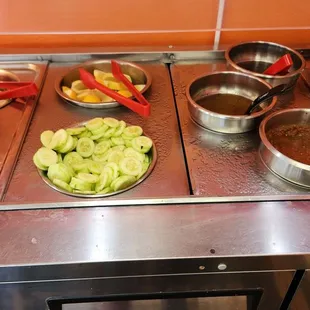 Grant road location condiment counter. No additional cost.