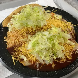 Beef Taco &amp; Cheese Enchilada Combo