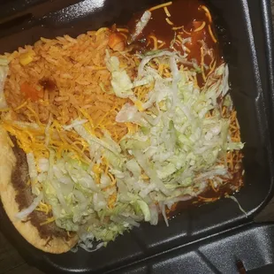 Taco and enchilada