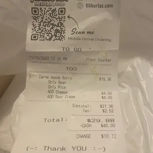 $30!! For dry trashy burritos