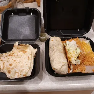 Drive-thru order-#2 Combo and Quesadilla