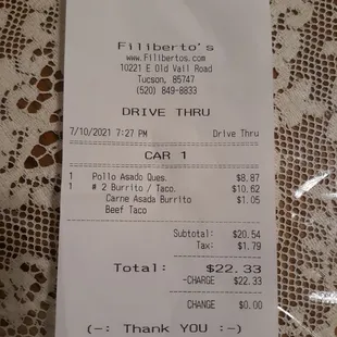 Ordered a Pollo Quesadilla Supreme and got a pollo asada quesadilla