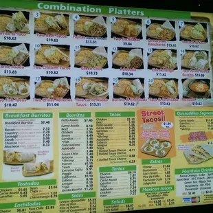 New menu prices! As of 10 Jul 2021