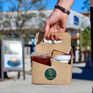  hand holding a cup of coffee