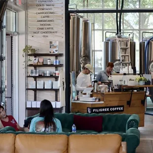 eople sitting in a coffee shop