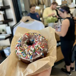 A delicious donut! Filigree Coffee has a rotating selection of pastries.