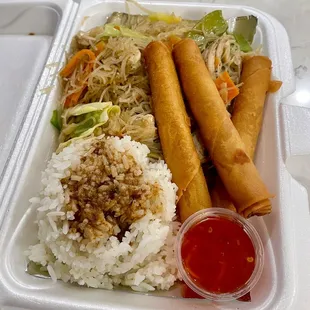 Pancit and Lumpia combo
