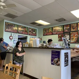 customers at the counter