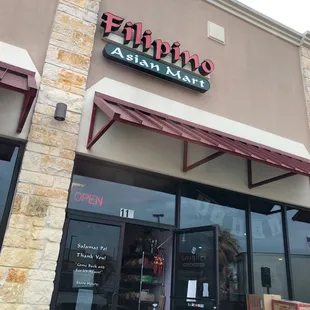 the front of the restaurant