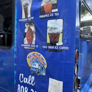 Menu at the food truck
