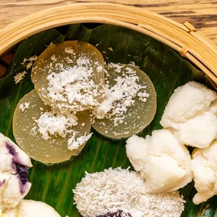 a variety of desserts