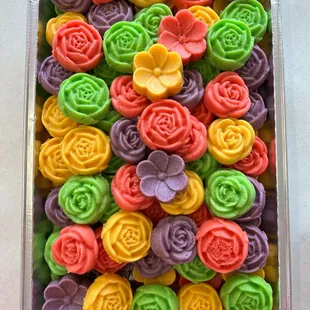 Puto with cheese (special floral design for potlucks)