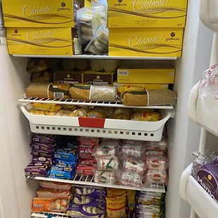 the inside of a refrigerator full of food