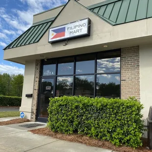 the front of the building