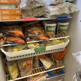 a refrigerator full of food items