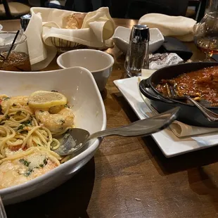 Shrimp Scampi Pasta and lasagna