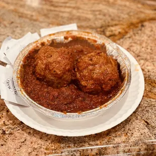 Meatballs ordered À la cart sold individually.