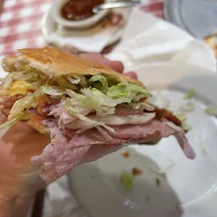 Awesome amount of meat.  Make sure you get the dressing