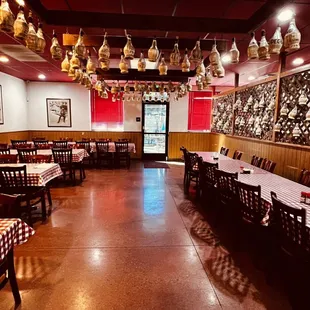 inside one of the three dining areas.
