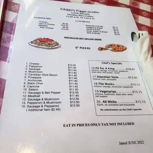 Lunch specials