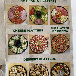 Menu as of June 2021