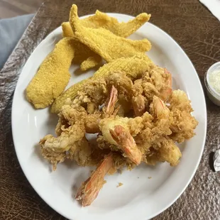 Fried fish and shrimp