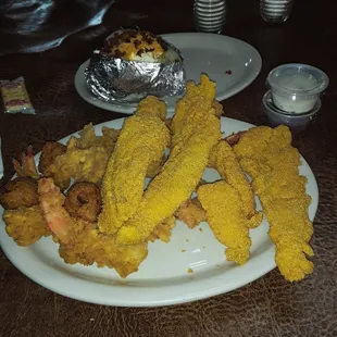 a plate of fried food
