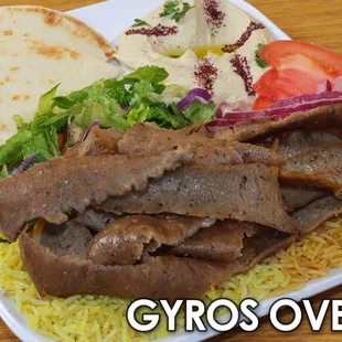 Gyros over Rice Plate