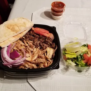 combination shawarma platter