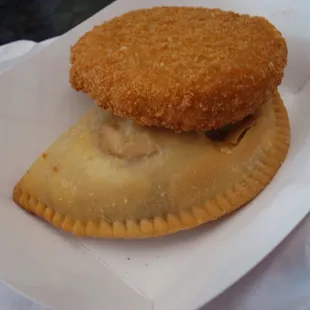 ows two pastries in a basket